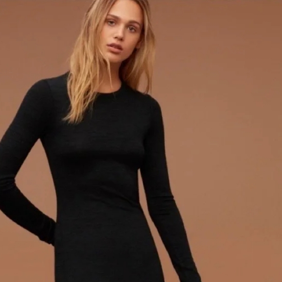 Wilfred Free Long Sleeve Knit Maxi Dress, XS, Fitted - Picture 2 of 8